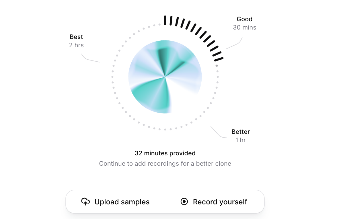 Uploading audio to ElevenLabs to create a voice clone