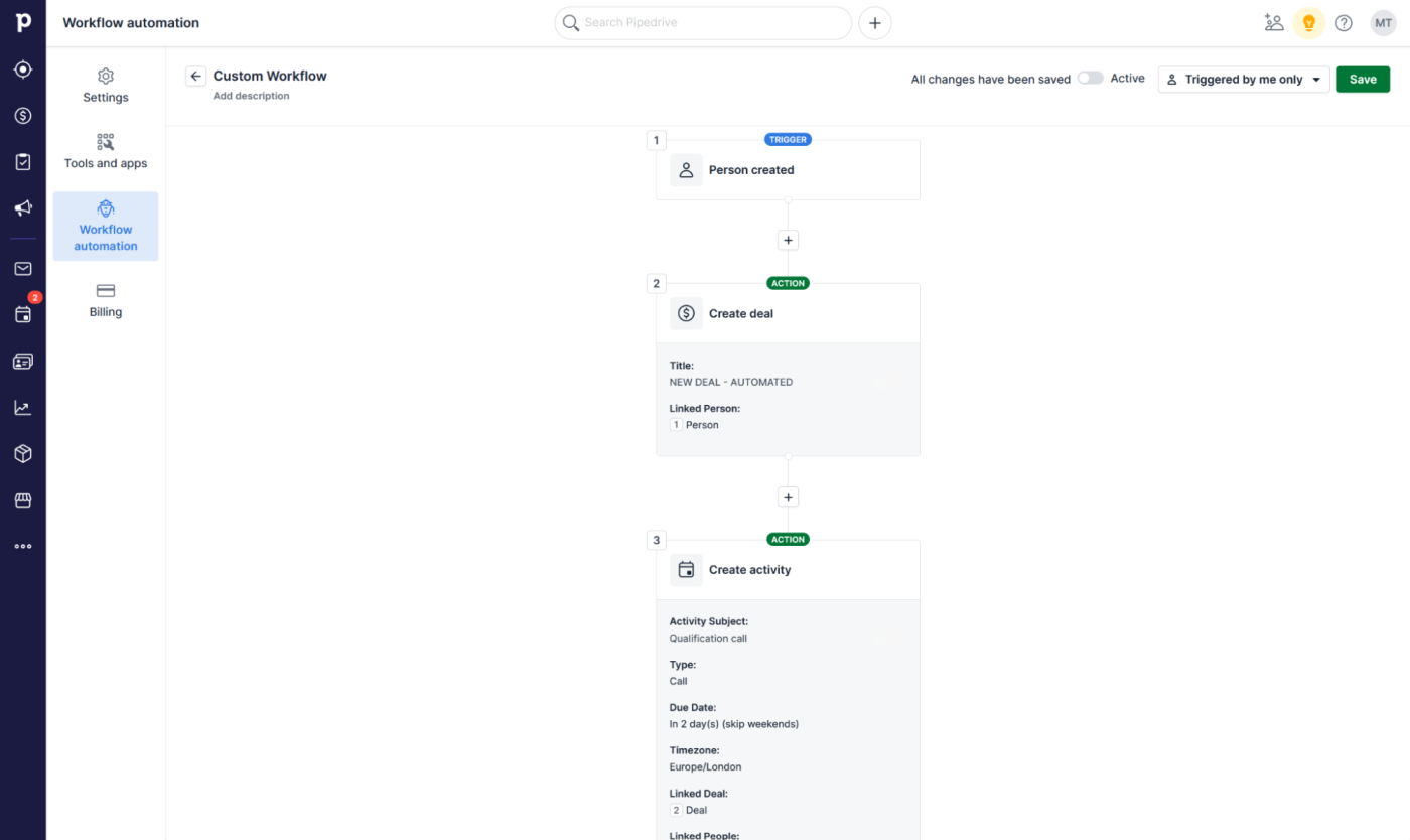 Pipedrive's automations