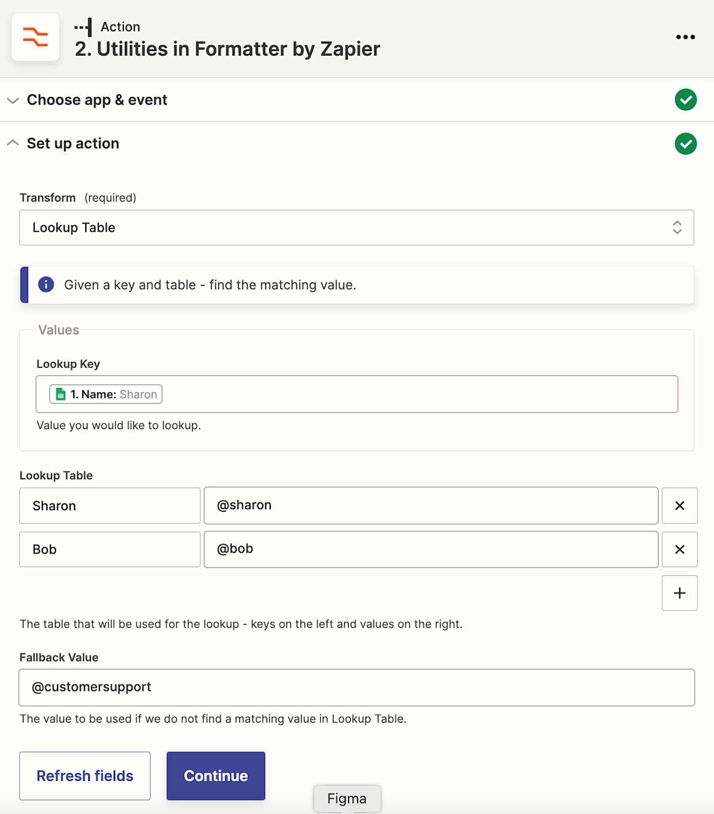 Zapier Formatter Lookup Table