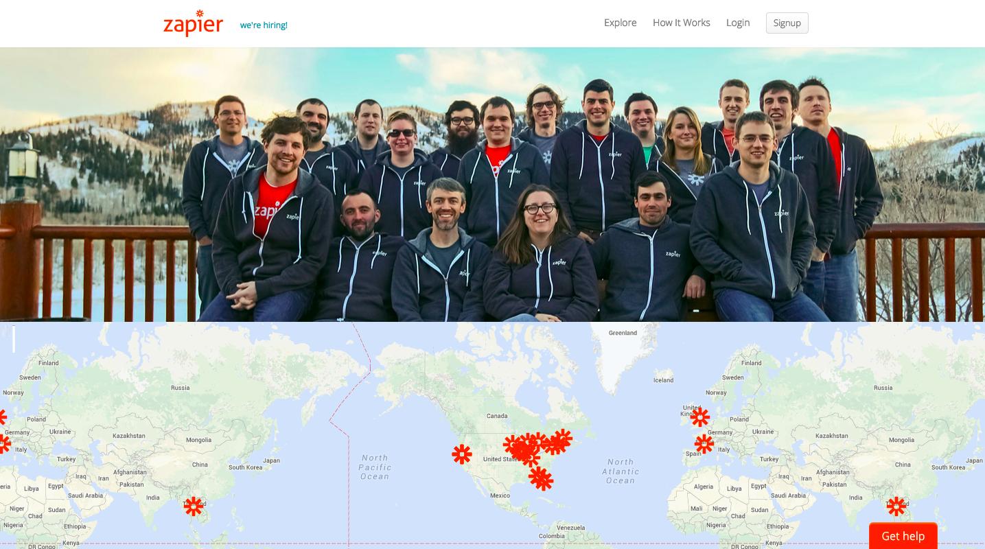 Zapier about page