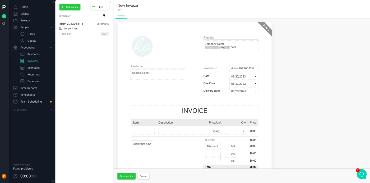 Paymo, our pick for the best free invoicing software for time-based billing
