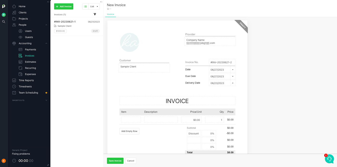 Free online invoicing - accounting software