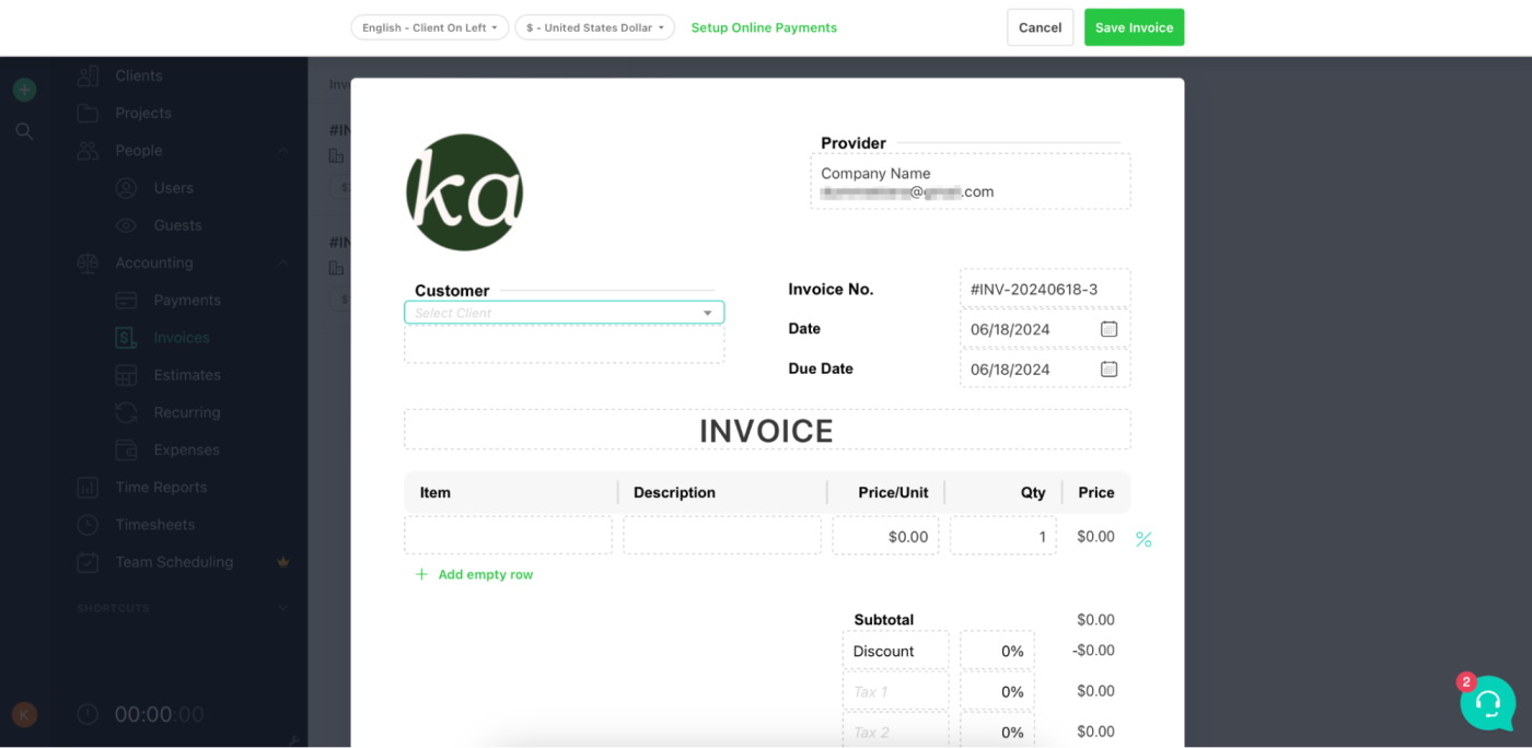 Paymo, our pick for the best free invoicing software for time-based billing