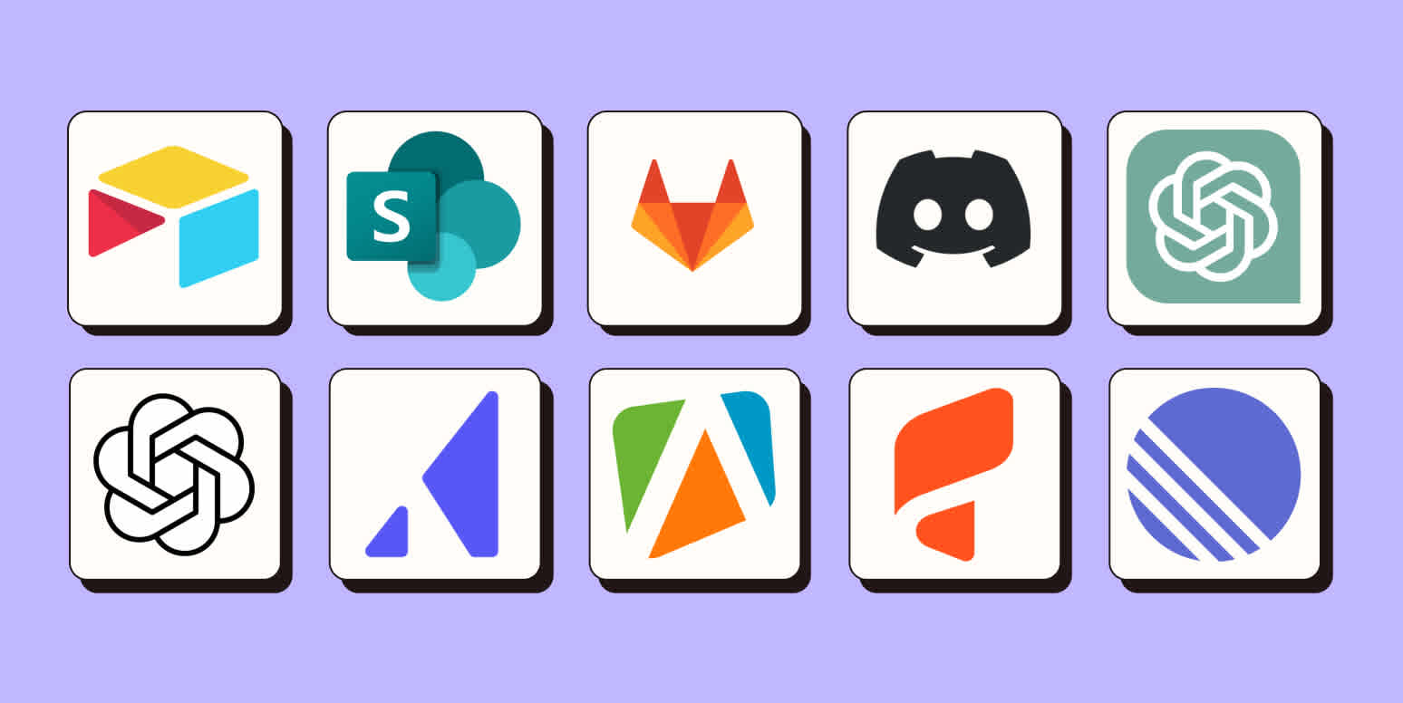 Hero app logos for updated Zapier integrations in September 2023.