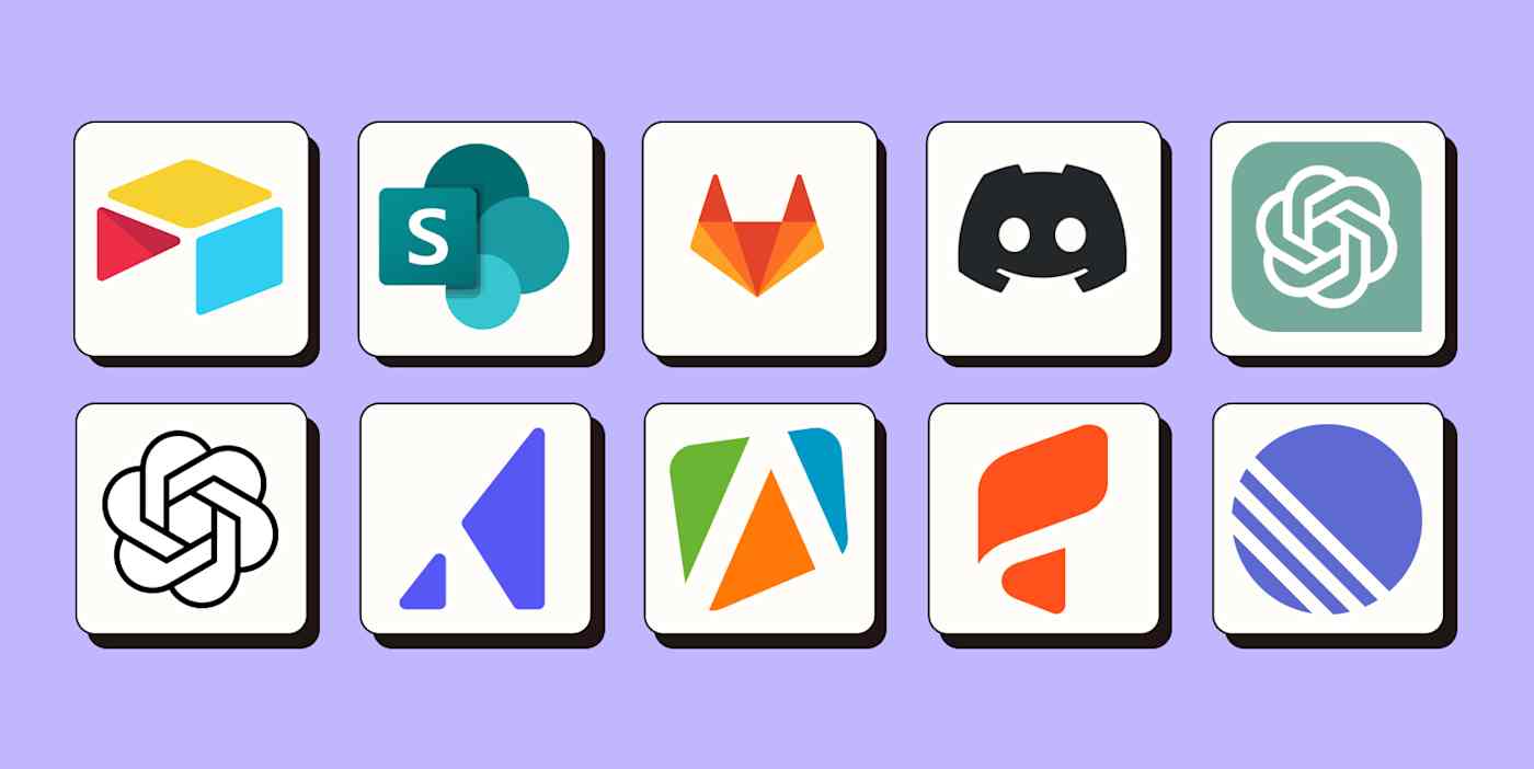 Hero app logos for updated Zapier integrations in September 2023.