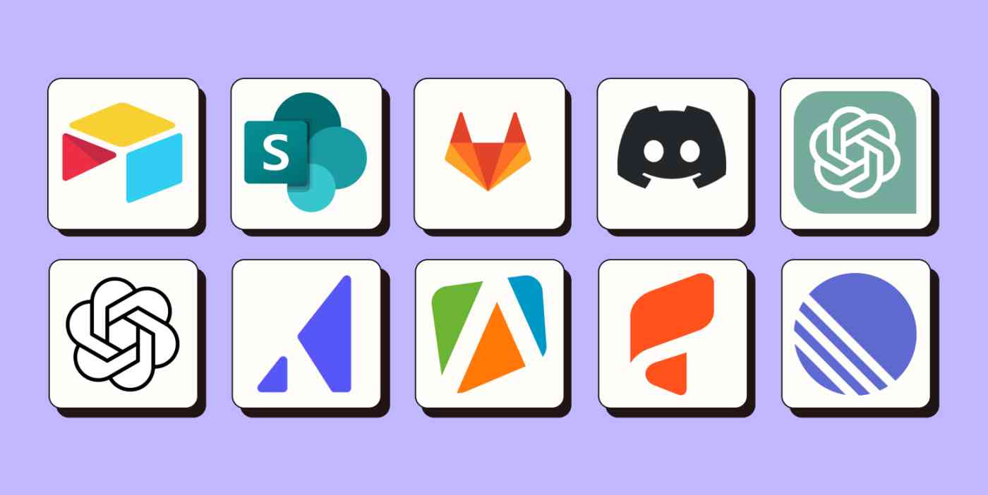 Hero app logos for updated Zapier integrations in September 2023.