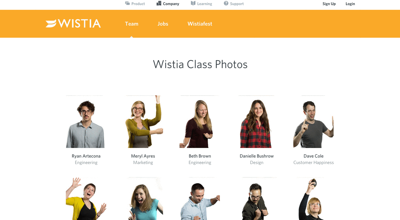 Wistia about page