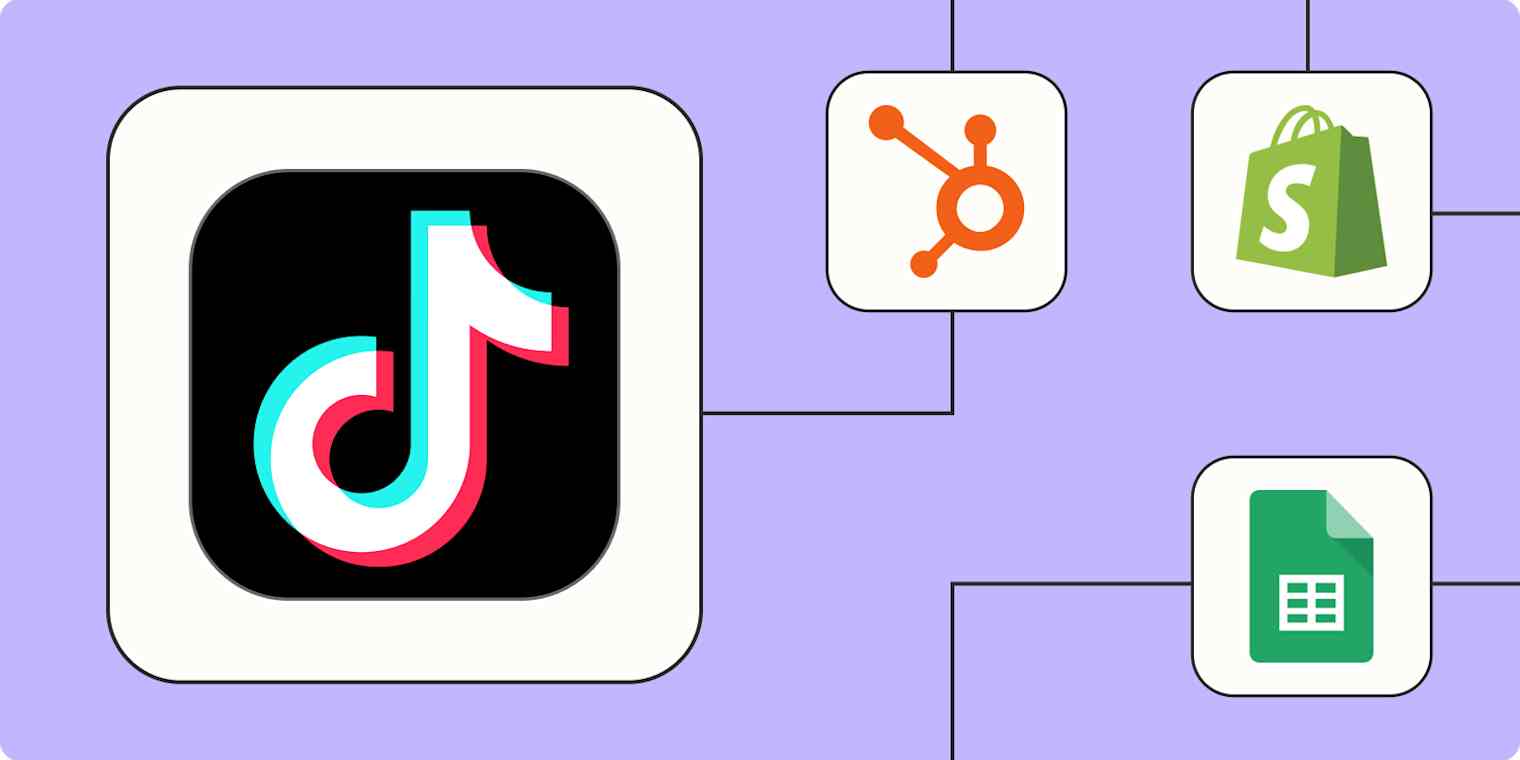 Screenshot of TikTok logo on a lavender background