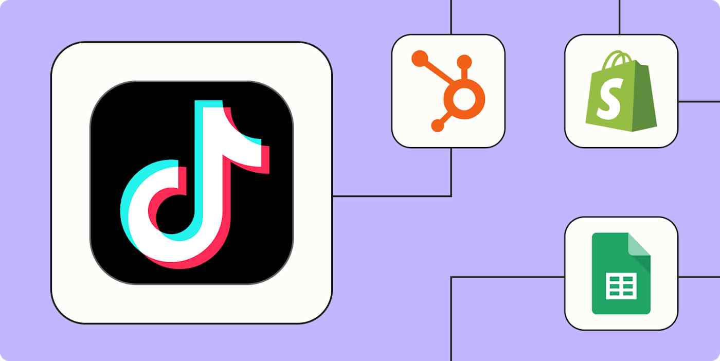 Screenshot of TikTok logo on a lavender background