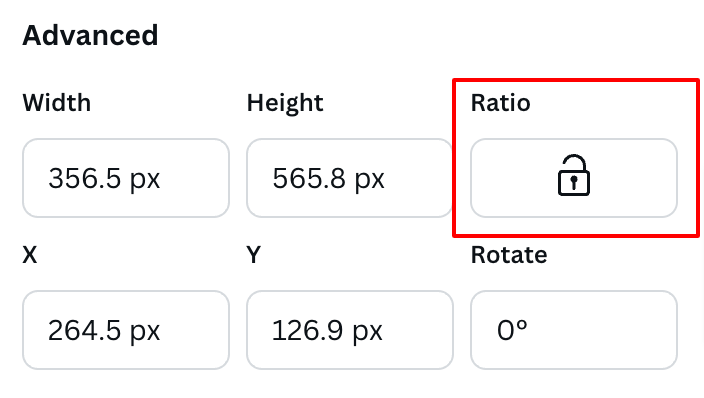 How to lock the aspect ratio of an image in Canva. 