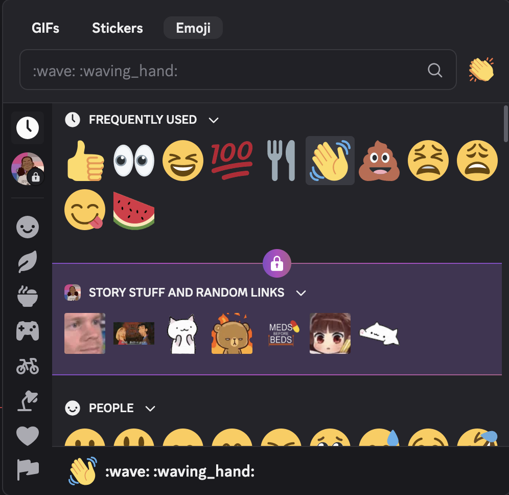 Discord emoji picker. 
