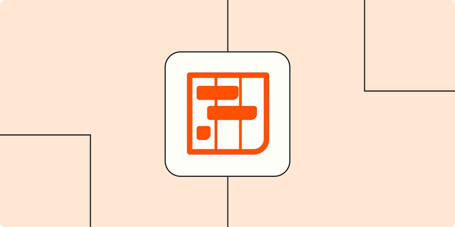 Hero image with an icon of a Gantt chart for product roadmaps and project management