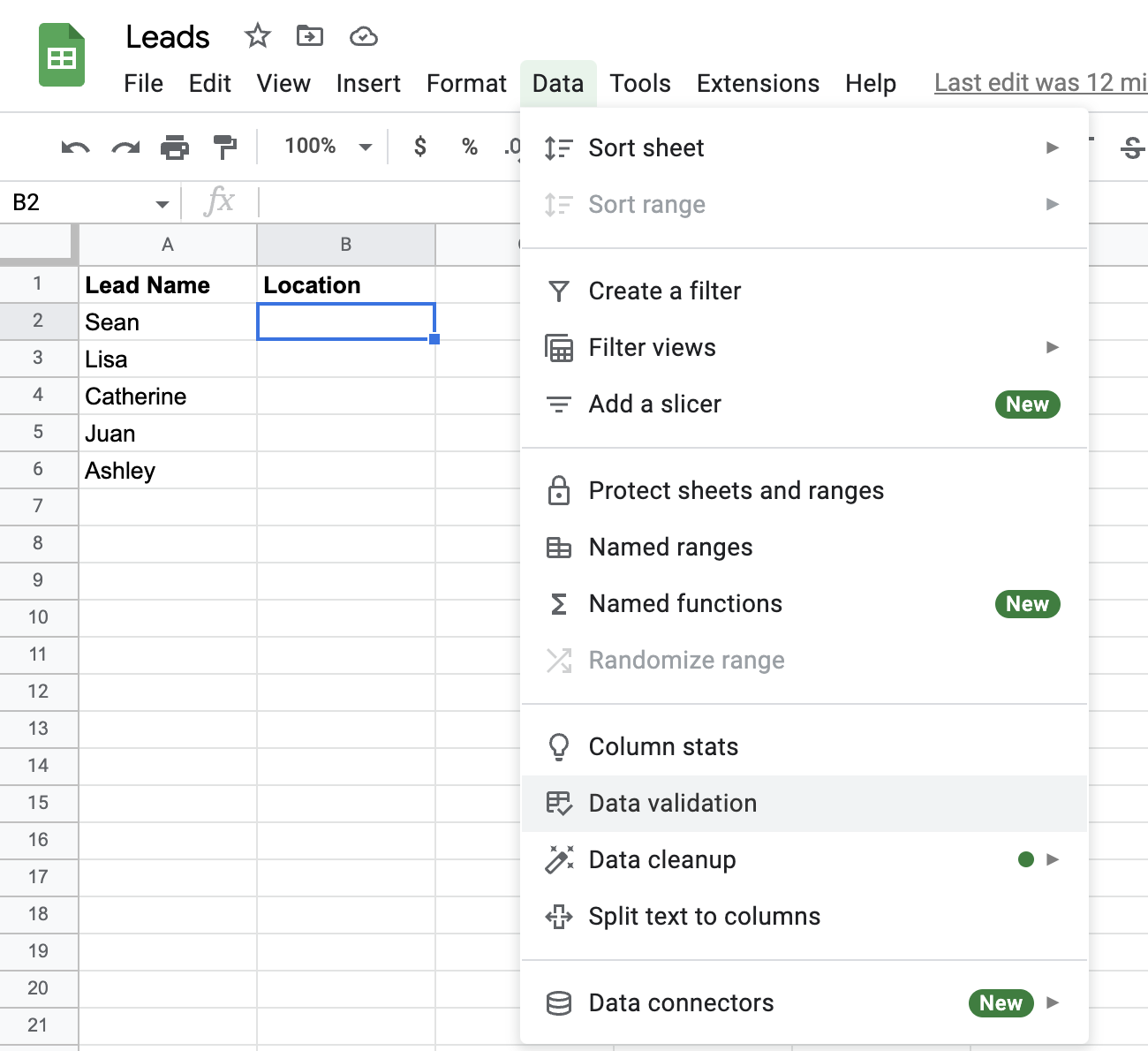 How To Create And Add A Dropdown List In Google Sheets | Zapier