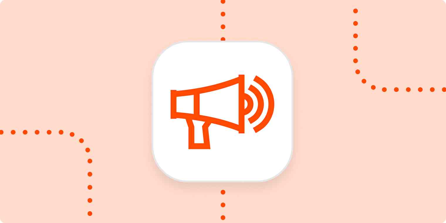 Hero image with an icon of a megaphone