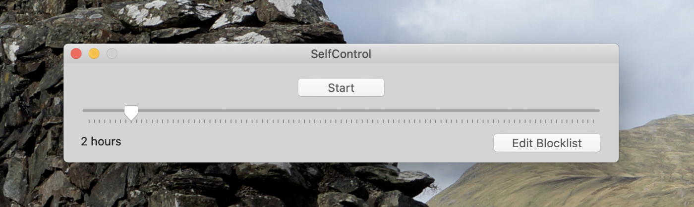 SelfControl, our pick for the best focus app for a nuclear option for Mac users