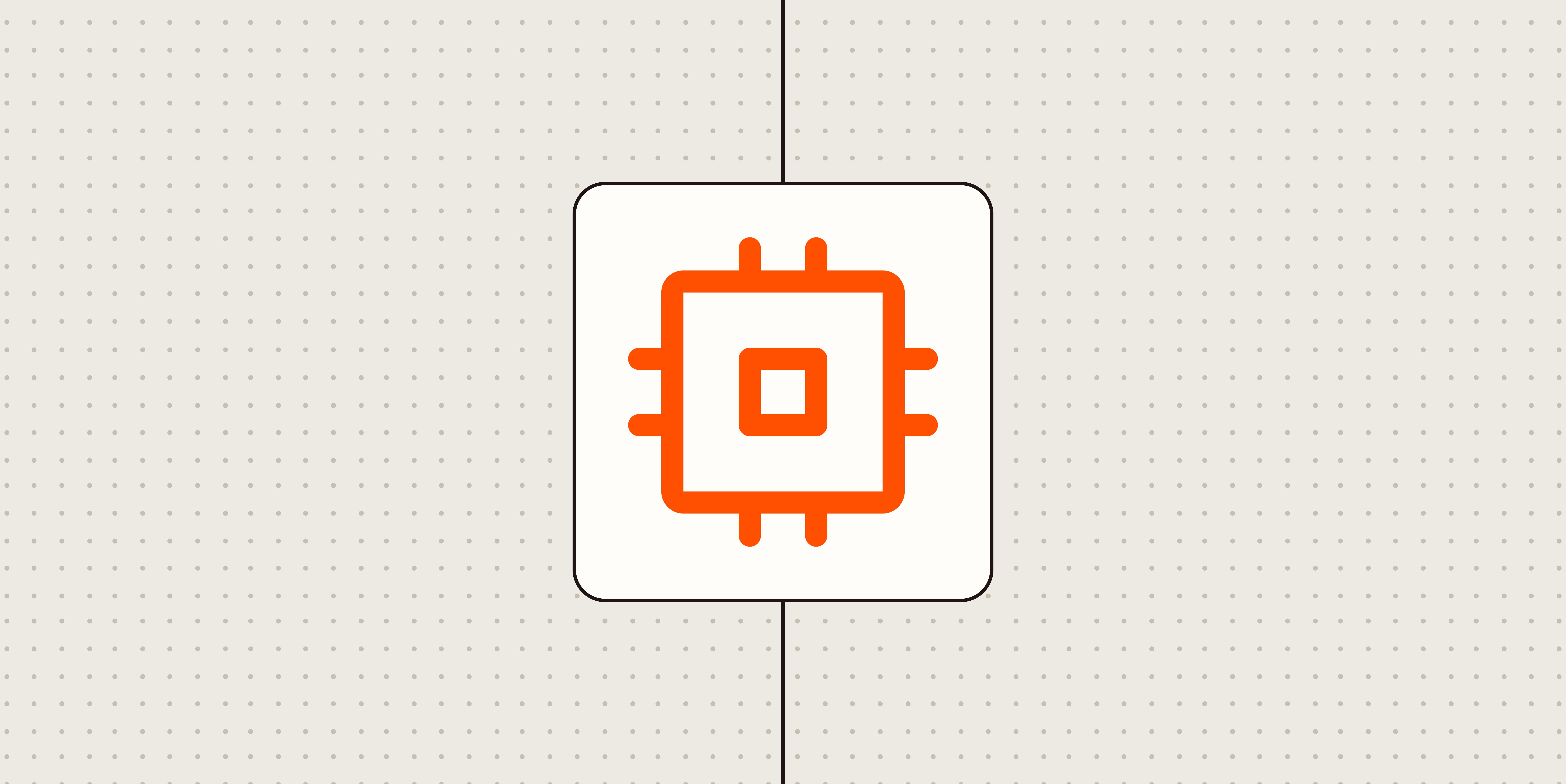 A hero image with an icon of a computer chip