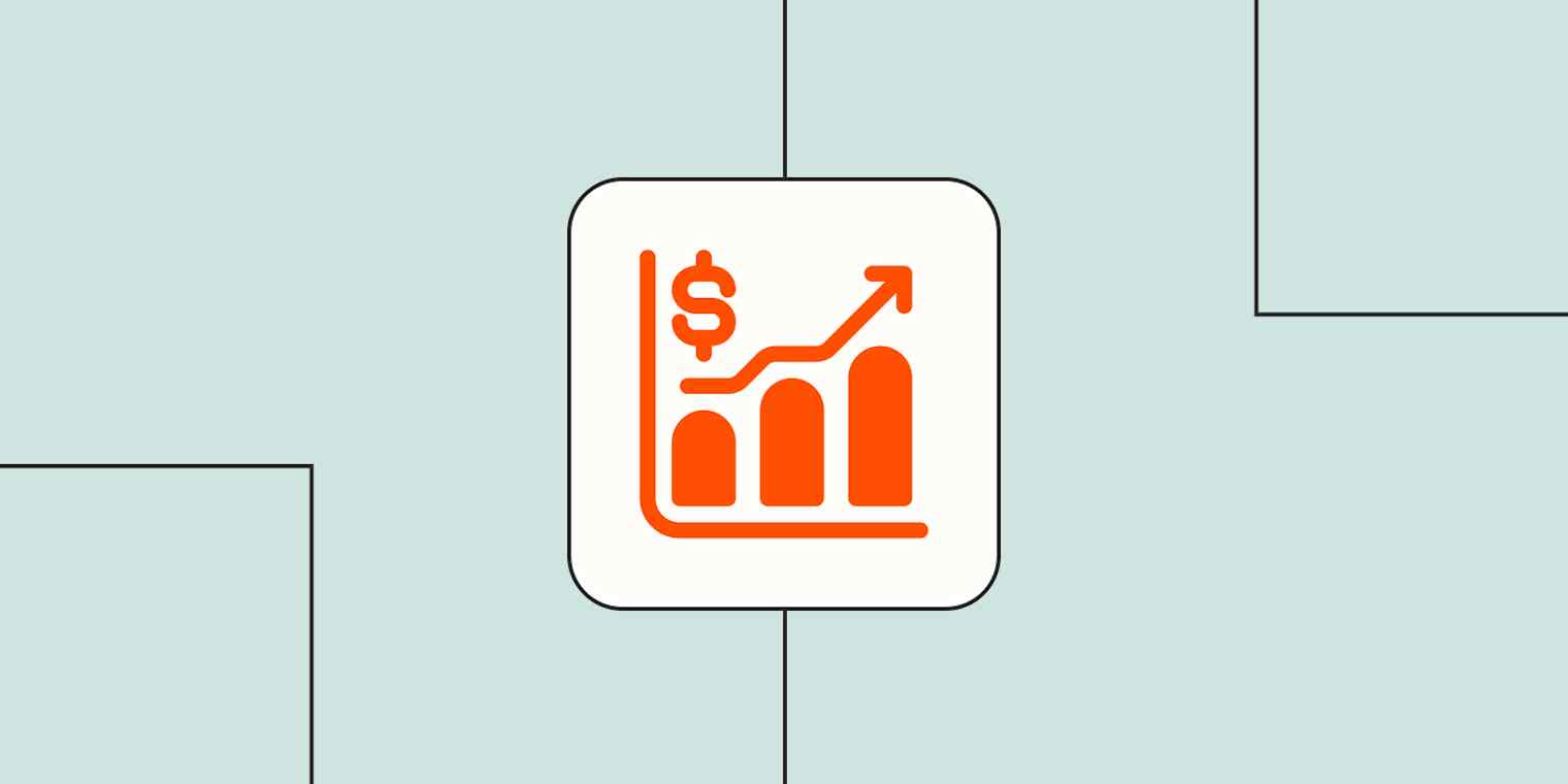 A hero image of a bar chart with an arrow pointing up next to a dollar sign.