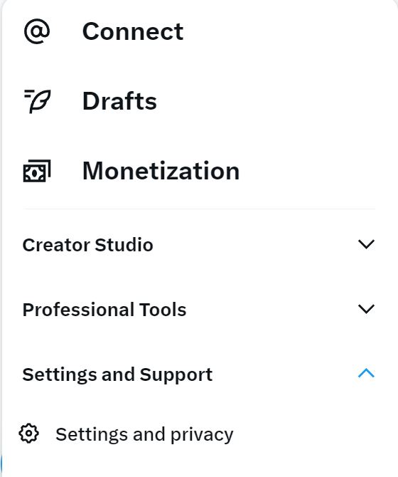 Clicking Settings and privacy on Twitter