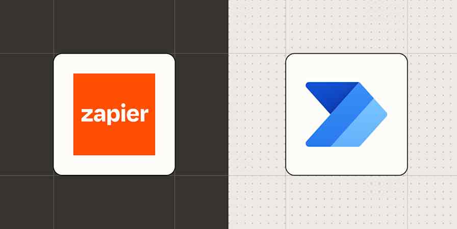 Hero image with the logos of Zapier and Microsoft Power Automate