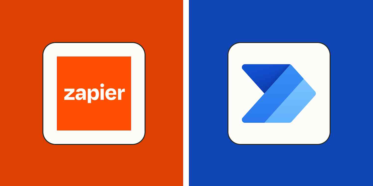 Hero image with the logos of Zapier and Microsoft Power Automate