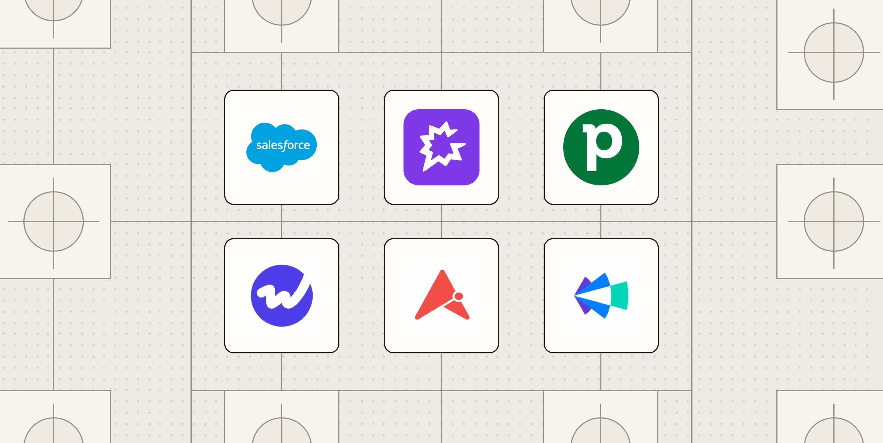 Hero image with the logos of the best sales forecasting software
