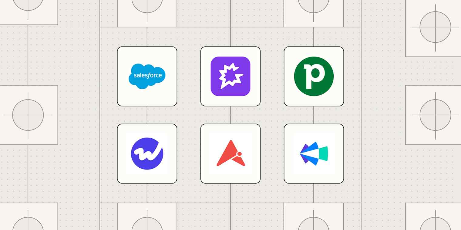 Hero image with the logos of the best sales forecasting software
