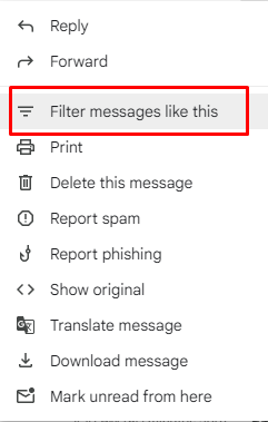 Gmail filters