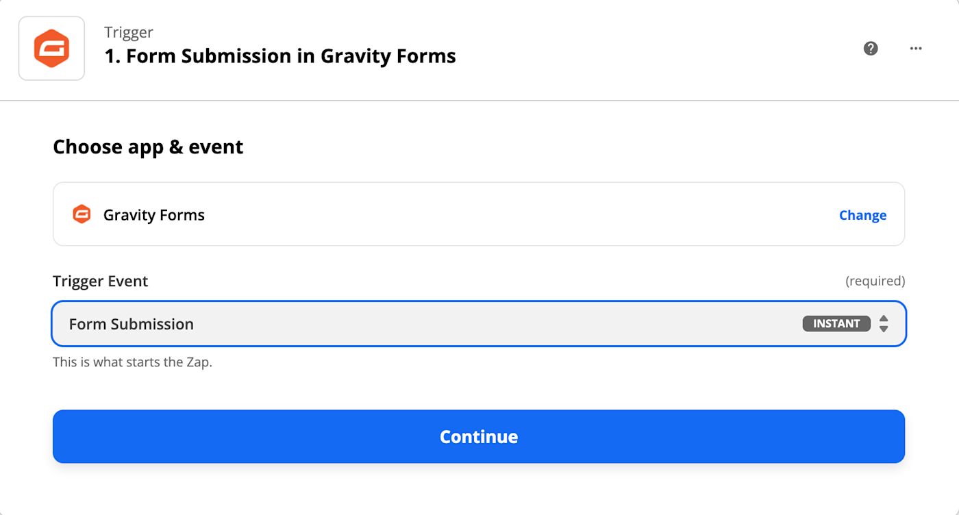 The Gravity Forms app logo next to the text "Form Submission in Gravity Forms".