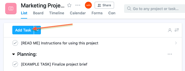 Add Task button