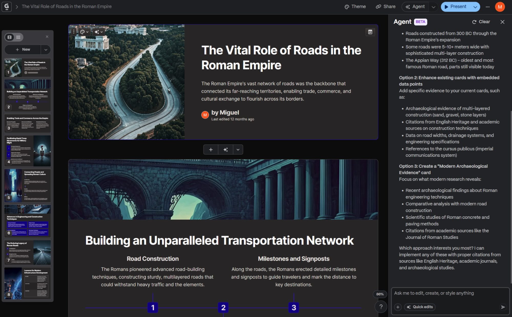 Gamma, our pick for the best digital marketing tool for presentations
