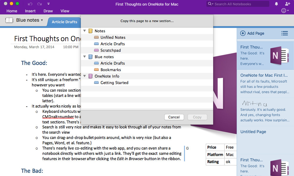 onenote to do template