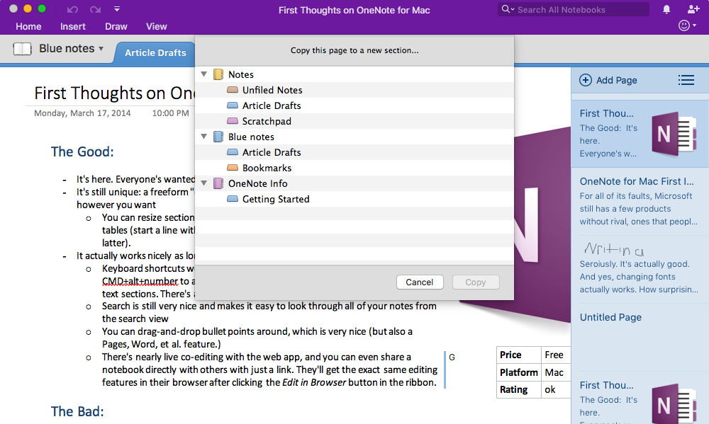 microsoft onenote templates for mac