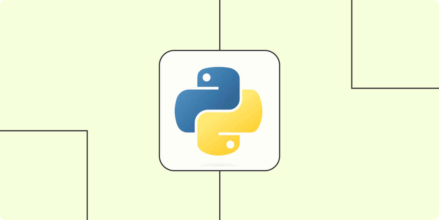 Hero image with the Python logo