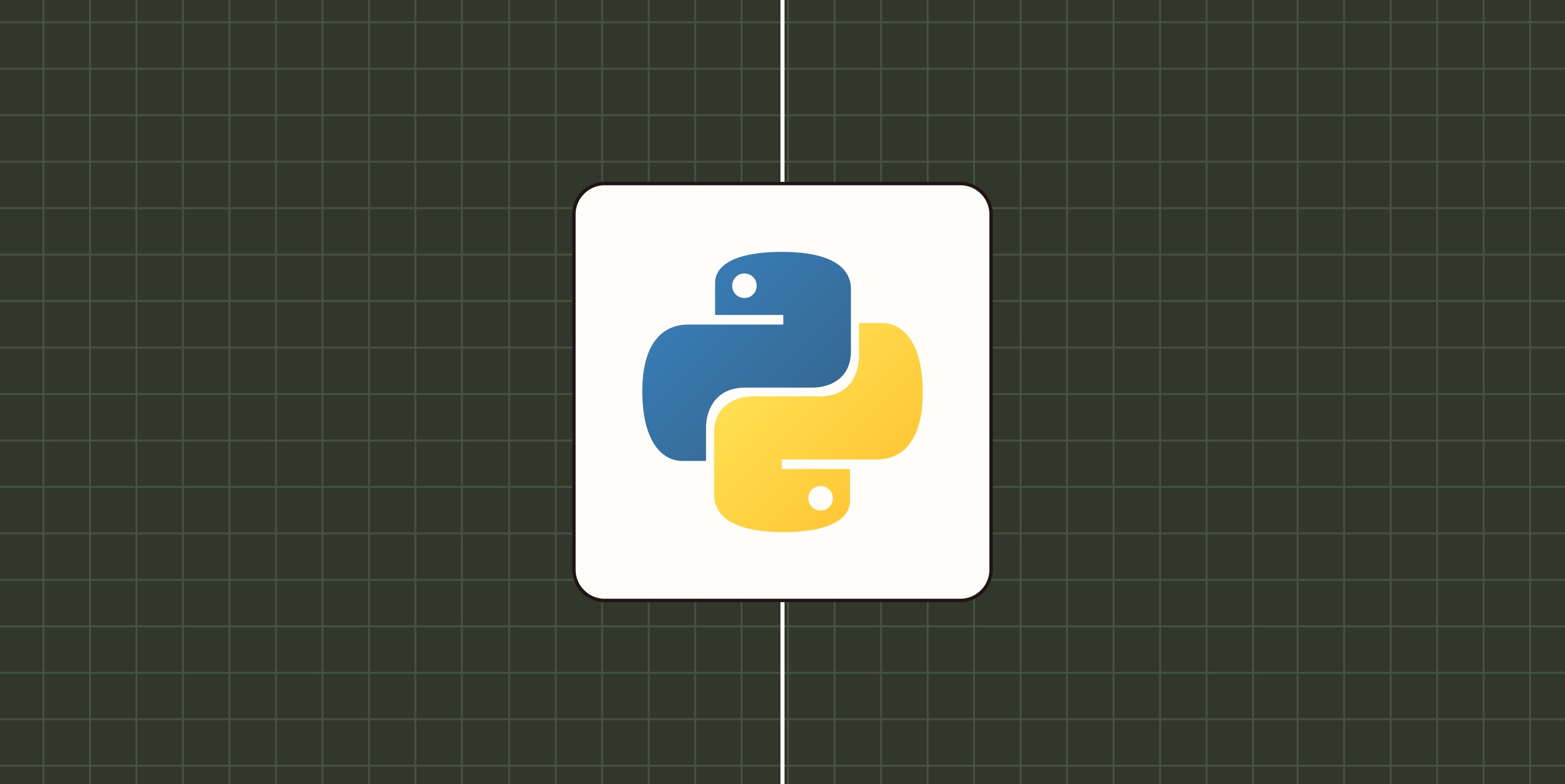 Hero image with the Python logo