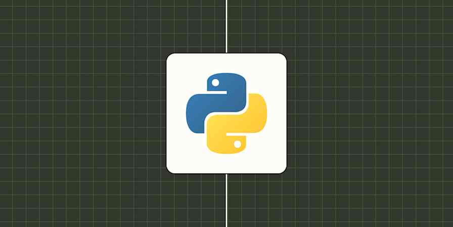 Hero image with the Python logo