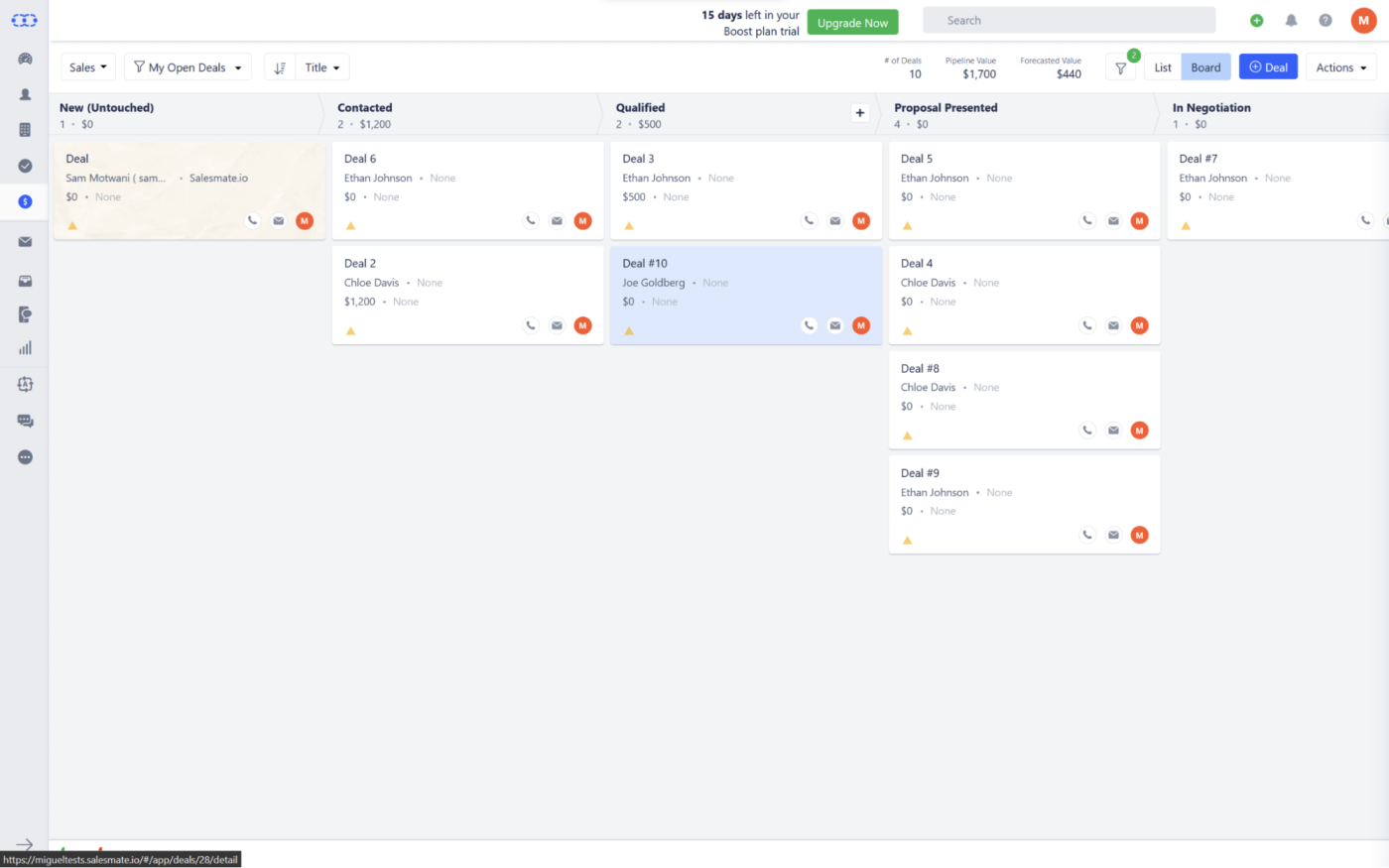 Salesmate, our pick for the best small business CRM for working with phone and SMS