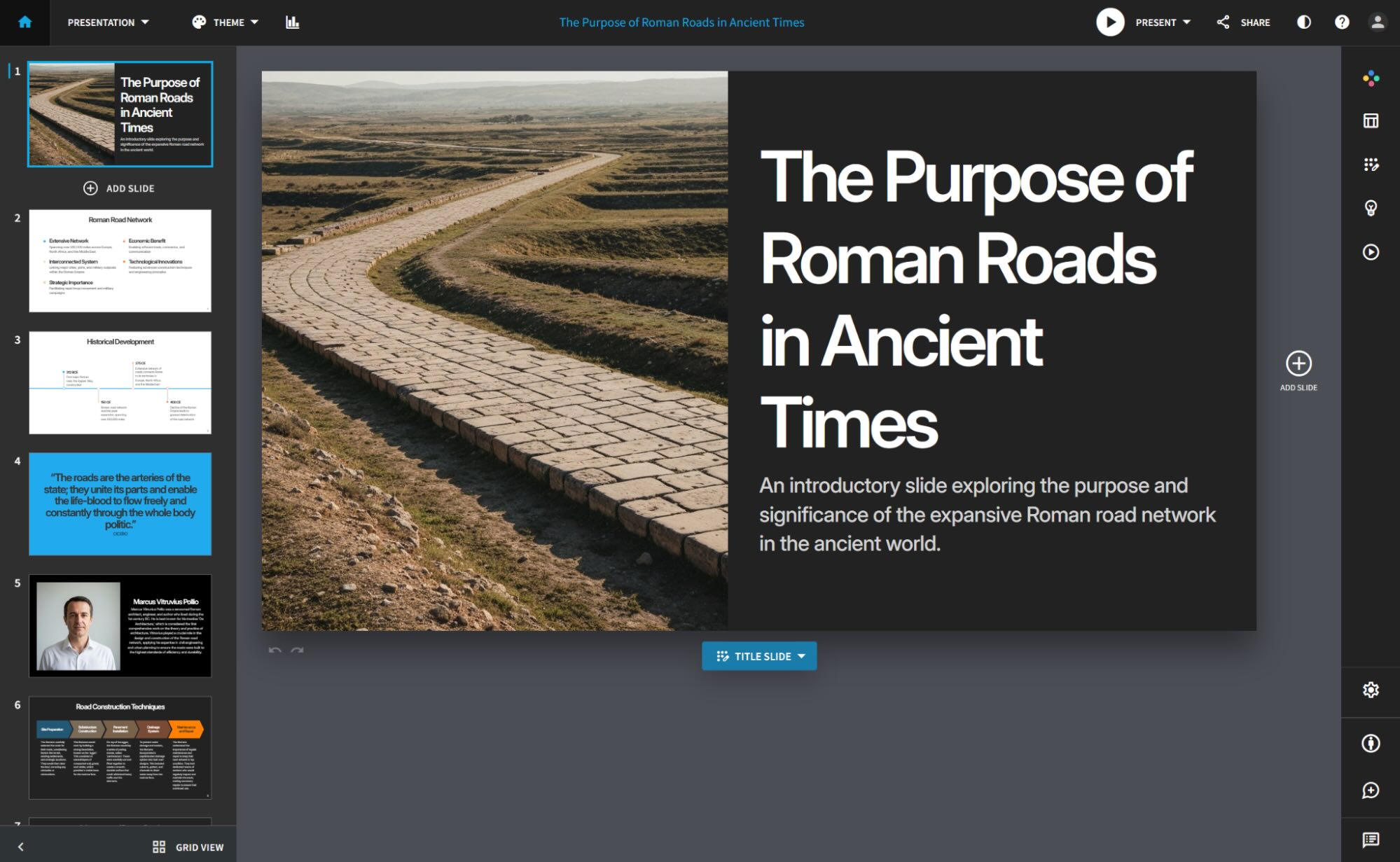 Beautiful.ai, our pick for the best AI presentation maker for updating stats over time