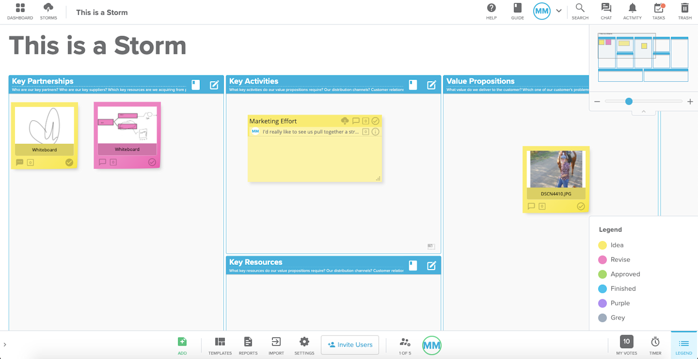 Stormboard interface