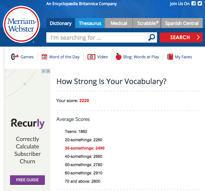 How Strong Is Your Vocabulary
