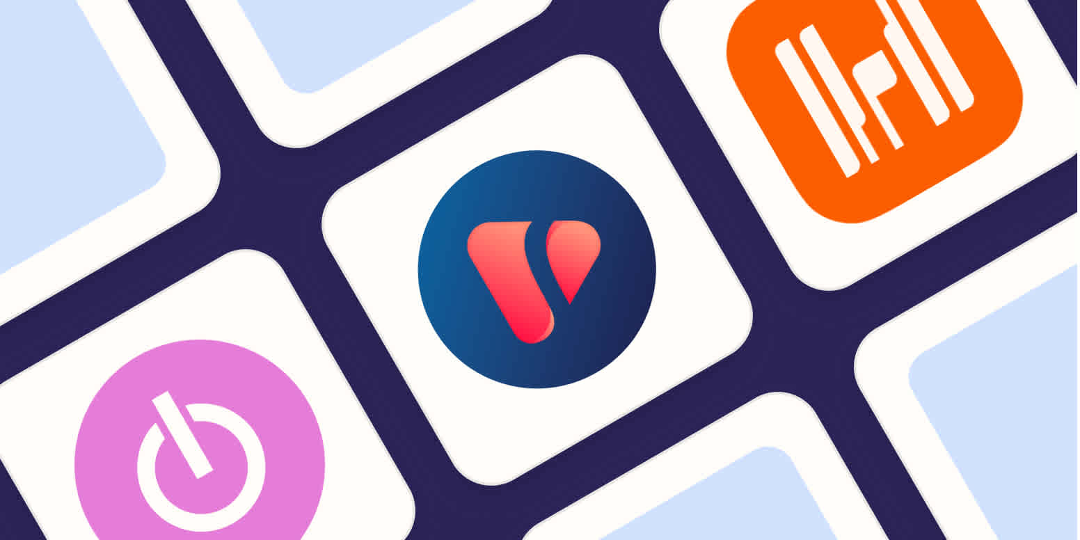 A hero image with the logos of the best time tracking apps