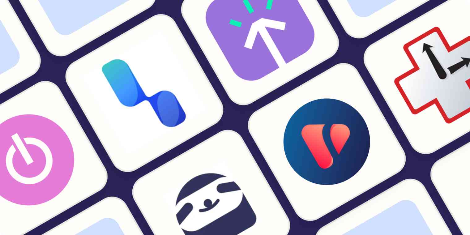 A hero image with the logos of the best time tracking apps
