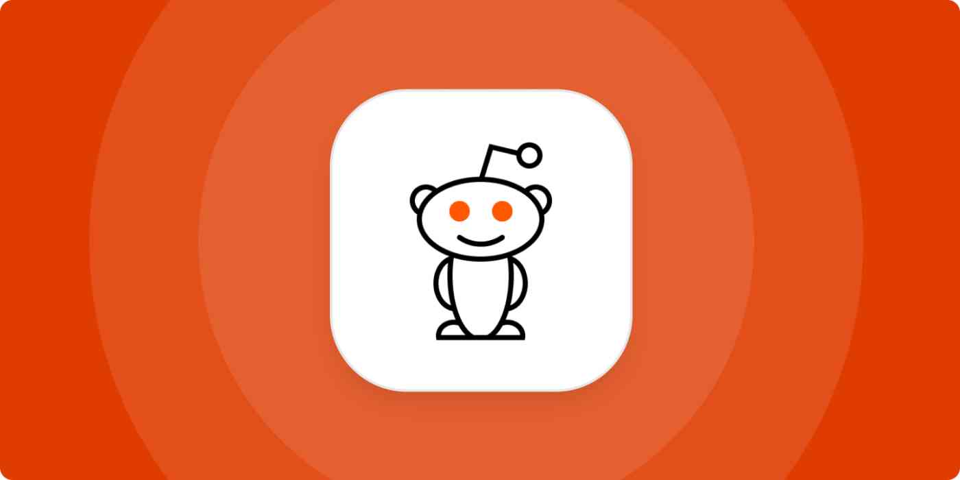 A hero image for Reddit app tips, with the Reddit logo on a red background