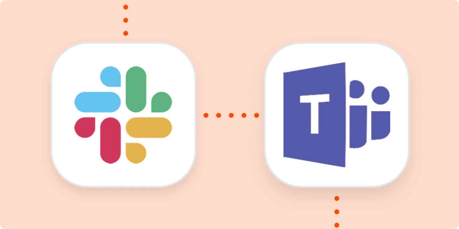Hero image with the Slack and Microsoft teams logos connected by dots
