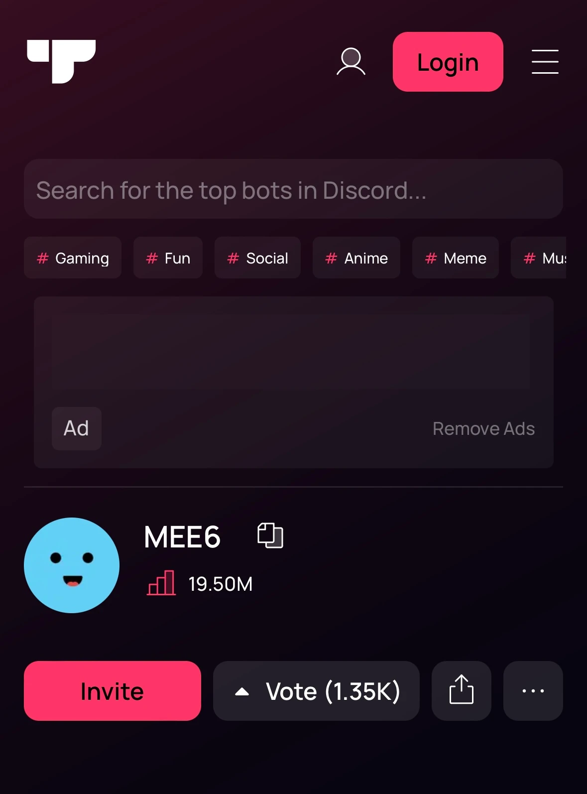 Mobile bot installation works through your phone's browser