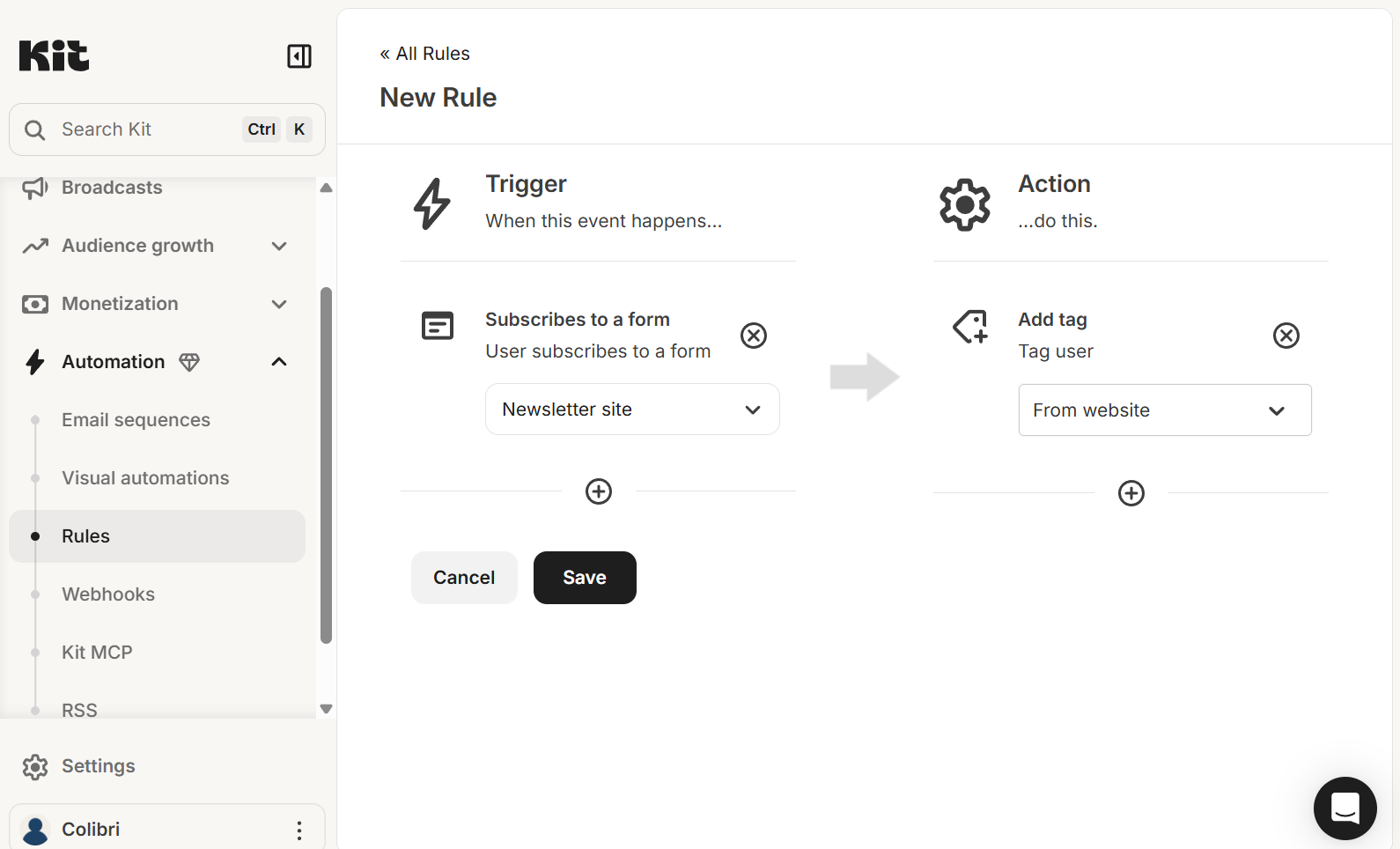 Kit's Rules feature