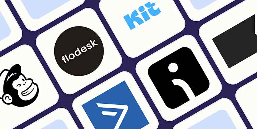 Hero image with logos for the best drip email marketing apps