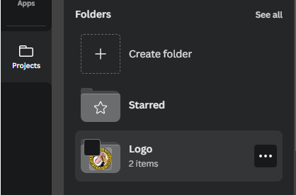 Creating a folder with your brand assets in Canva