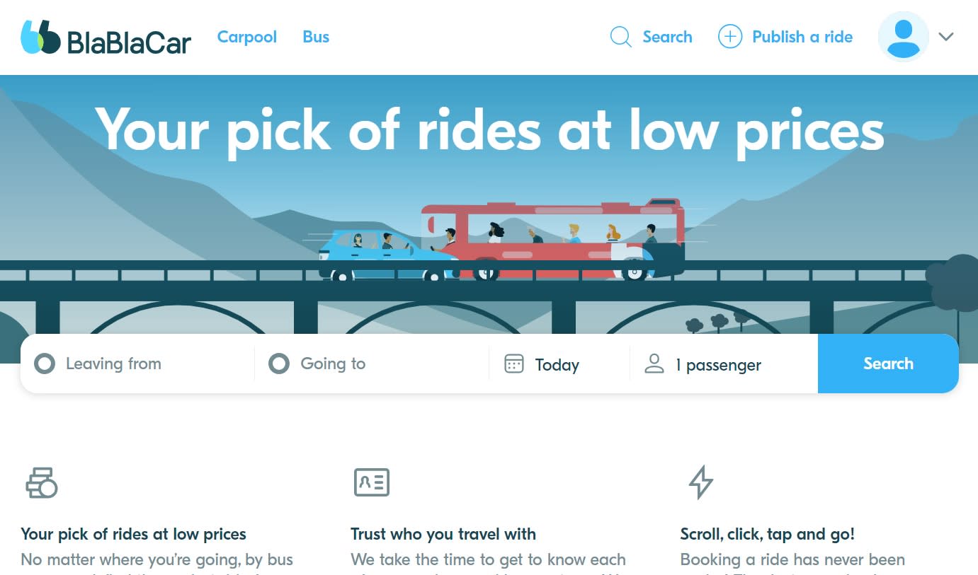 BlaBlaCar, an example of a two-sided marketplace