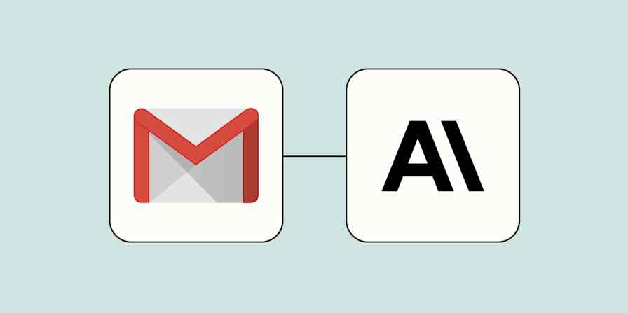 The Gmail and Anthropic logos connected to each other against a light blue background