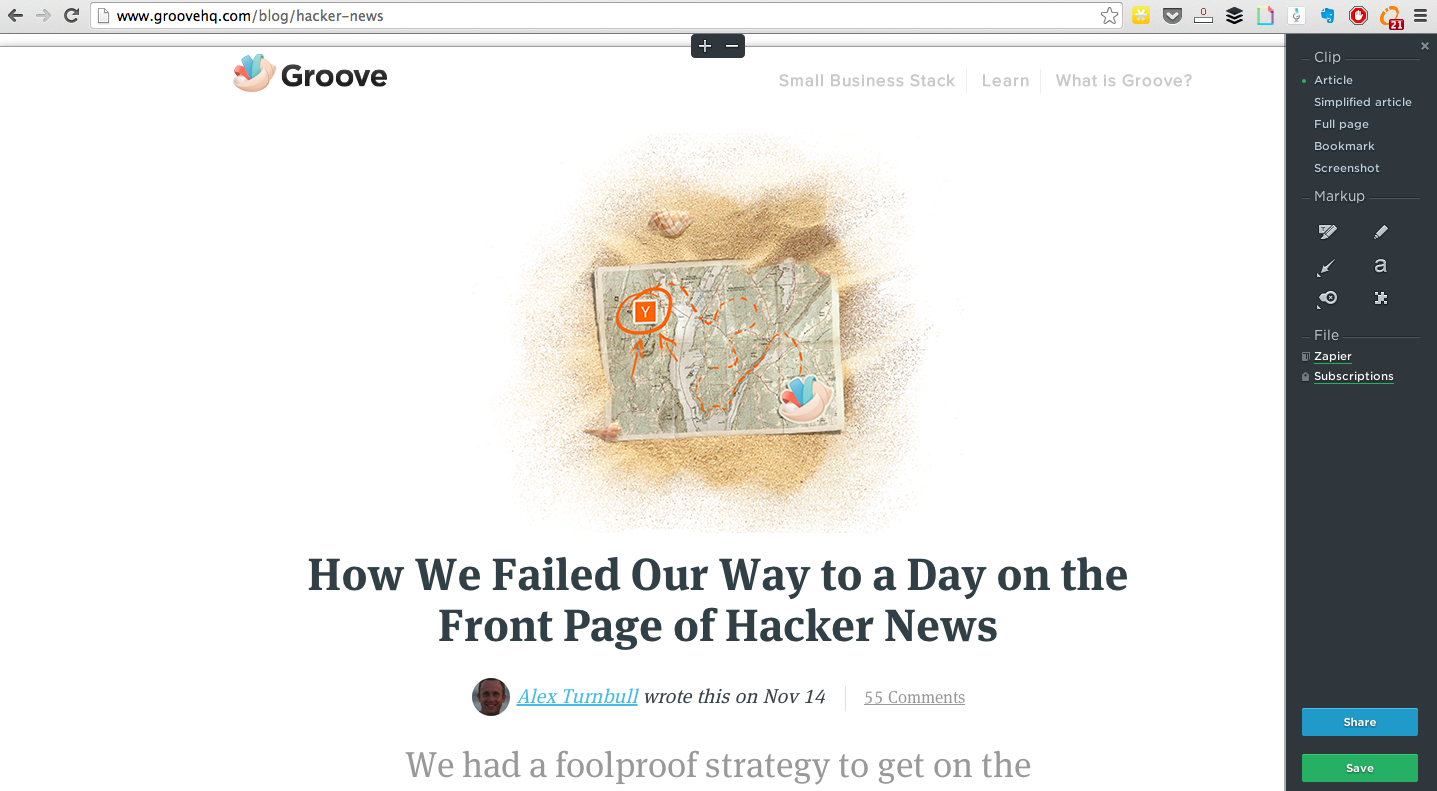 Evernote Web Clipper screenshot